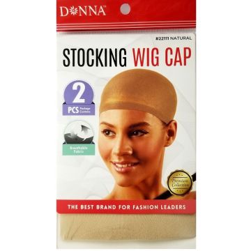 Donna Premium Collection Stocking Wig Cap 2 Pcs - Natural #22111