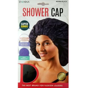Donna Premium Collection Shower Cap Super Jumbo - Black #22164