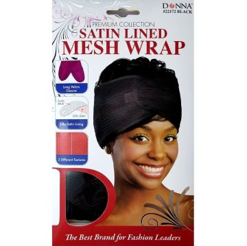 Donna Premium Collection Satin Lined Mesh Wrap - Black #22172