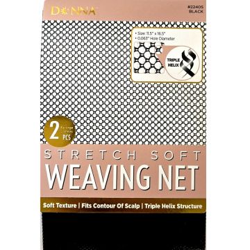 Donna Premium Collection Stretch Weaving Nets 2 Pcs - Black #22405