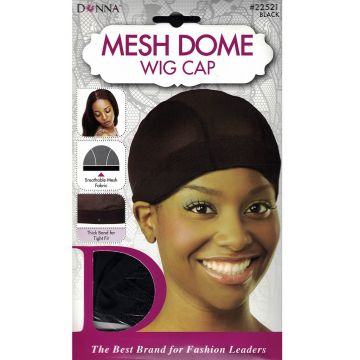 Donna Mesh Dome Wig Cap - Black #22521