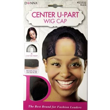 Donna Center U-Part Wig Cap - Black #22522