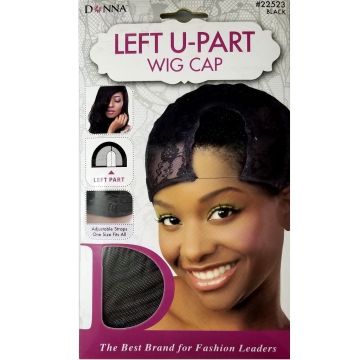 Donna Left U-Part Wig Cap - Black #22523