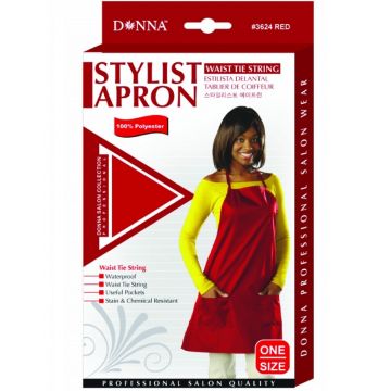 Donna Stylist Apron Waist Tie String - Black, White, Purple, Red