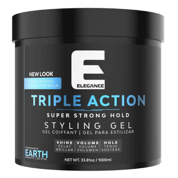 Elegance Triple Action Hair Gel (Super Strong Hold) - Earth 33.81 oz