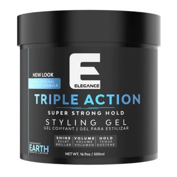 Elegance Triple Action Hair Gel (Super Strong Hold) - Earth 16.9 oz