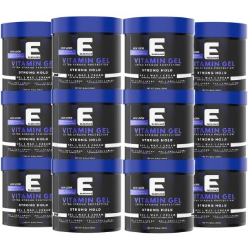 Elegance Vitamin Extra Strong Protection Hair Gel - Strong Hold 16.9 oz [12 Pack]
