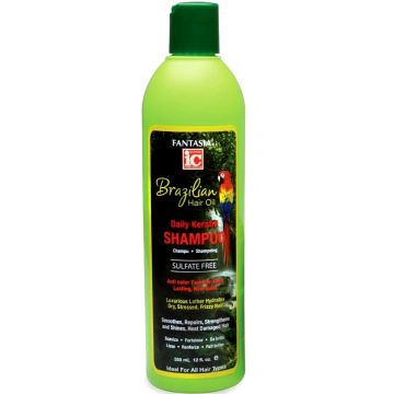 Fantasia IC Brazilian Hair Oil Daily Keratin Shampoo 12 oz