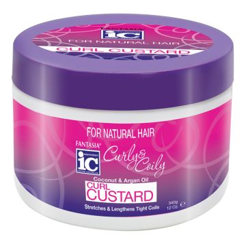 Fantasia IC Curly & Coily Coconut & Argan Oil Curl Custard 12 oz