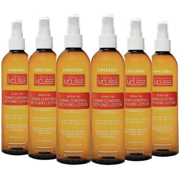 Fantasia Liquid Mousse Spray on Firm Control Styling Lotion 10 oz [6 Pack]