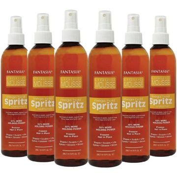 Fantasia Liquid Mousse Spritz - Mega Hold 10 oz [6 Pack]