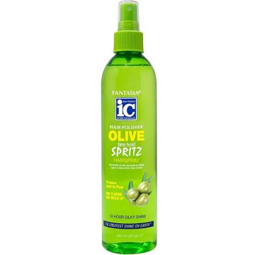 Fantasia IC Hair Polisher Olive Firm Hold Spritz Hairspray 10 oz