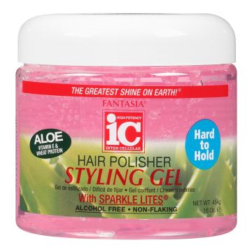 Fantasia IC Hair Polisher Styling Gel Aloe Jar - Hard to Hold 16 oz