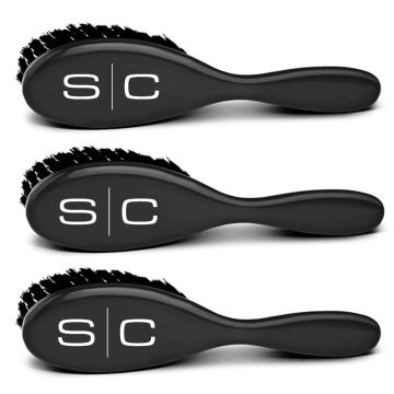 Stylecraft The Fresh Cut Fade and Cleaning Barber Brush - Black #SC318SB [3 PACK]
