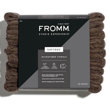 Fromm Studio Experience Softees Microfiber Towels - Brown 10 Pack #45012
