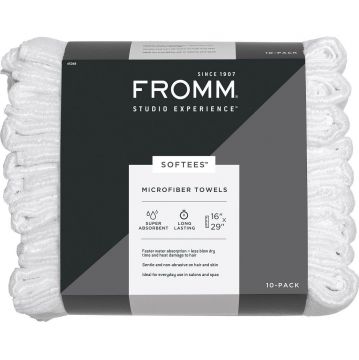 Fromm Studio Experience Softees Microfiber Towels - White 10 Pack #45048