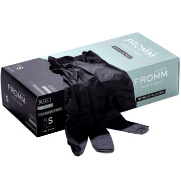 Fromm Color Studio Black Nitrile Gloves 100 Pcs [S-XL]