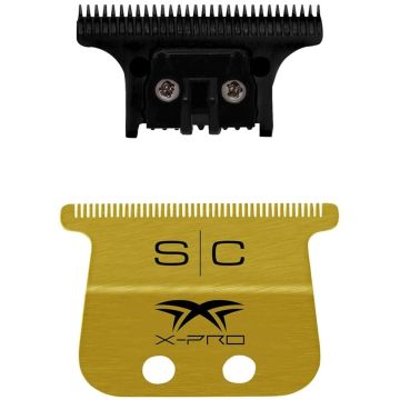 Gamma+ Replacement X-Pro Wide Stainless Steel Hair Trimmer Blade with The One Cutter Set #GP528SB