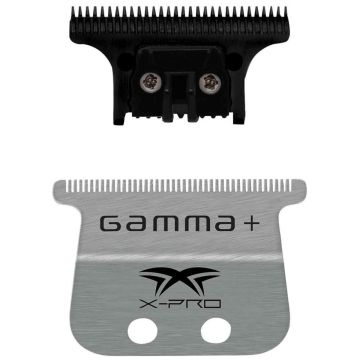 Gamma+ Replacement X-Pro Wide Stainless Steel Hair Trimmer Blade with The One Cutter Set #GP528SB