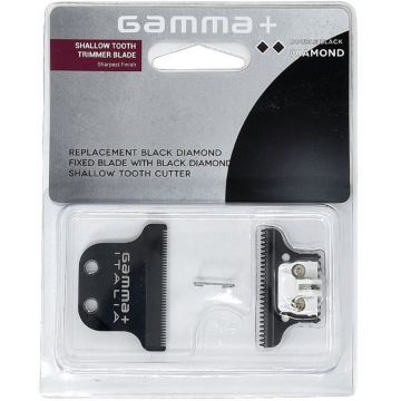 Gamma+ Absolute Hitter Replacement Black Diamond Fixed Blade with Black Diamond Cutter - Shallow Tooth Trimmer Blade #GPAHRBSD   