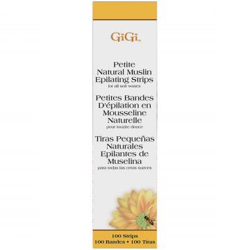 GiGi Petite Natural Muslin Epilating Strips (3/4" x 4.5") - 100 Pack #0625