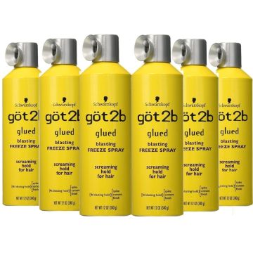 got2b Glued Blasting Freeze Spray - Screaming Hold 12 oz [6 Pack]