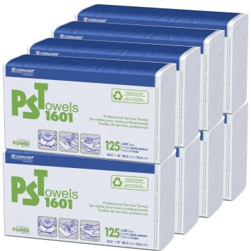 Graham PST Towels 1601 - 1000 2-Ply Towels #16161 [125 2-Ply Towels x 8 Pack]