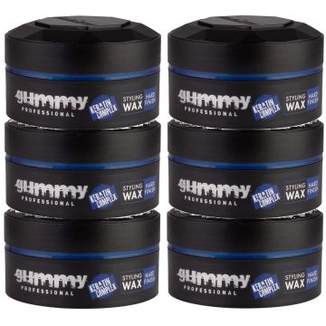 Fonex Gummy Styling Wax - Hard Finish 5 oz [6 Pack]