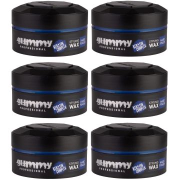 Fonex Gummy Styling Wax - Hard Finish 5 oz - 6 Pack