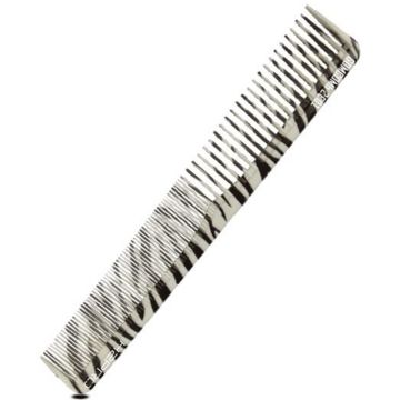 H2PRO GOMCOMb Professional Polycarbonate Cutting / Styling Comb Zebra - 8-3/4" #GC01ZE