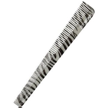 H2PRO GOMCOMb Professional Polycarbonate Small Cutting / Styling Comb Zebra - 7" #GC02ZE