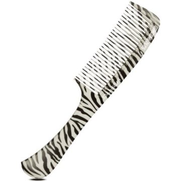 H2PRO GOMCOMb Professional Polycarbonate Shampoo Comb Zebra - 9" #GC05ZE