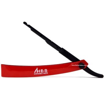 HBS Straight Razor For Disposable Head - Red