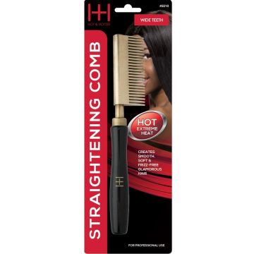 Hot & Hotter Straightening Tool Comb - Wide Teeth #5510