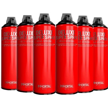 Immortal NYC Deluxe Super Spray - Mega Strong 16.9 oz [6 Pack]