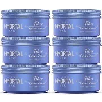 Immortal NYC Exclusive Fiber [Cream Pomade] 5.07 oz [6 Pack]