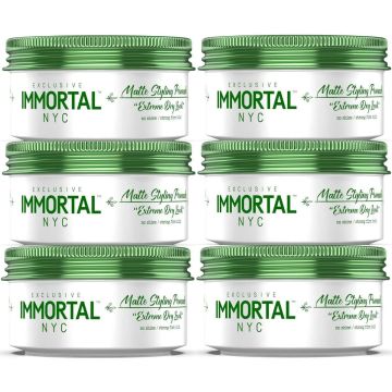 Immortal NYC Exclusive Matte Styling Pomade [Extreme Dry Look] 5.07 oz [6 Pack]