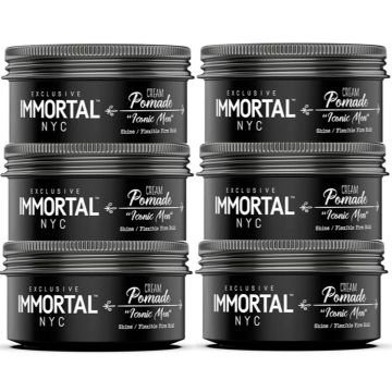 Immortal NYC Exclusive Cream Pomade [Iconic Men] 5.07 oz [6 Pack]