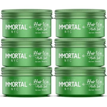 Immortal NYC Hair Wax [Matte Look] 5.07 oz [6 Pack]