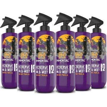 Immortal NYC Wild West Reserve Eau De Cologne 16.9 oz [6 Pack]