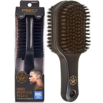 Red Premium 360 Power Wave Luxury Club Dual-Sided Brush - Hard / Soft #BORP17 