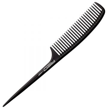 Red by Kiss Professional Carbon Fiber Wide Teeth Rat Tail Comb Black #CMB32