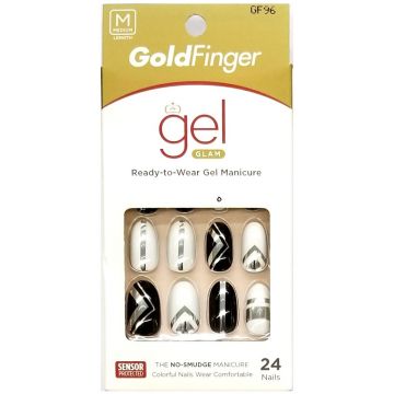 Kiss Gold Finger Gel Glam 24 Nails #GF96