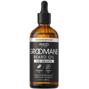 Red by Kiss GROOMANE Beard Oil for Growth - Sandalwood 3 oz #GR23