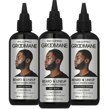 Red Pro GROOMANE Beard & Lined Color Enhancement - For Beard & Hairline 3.5 oz [3 Color Options]