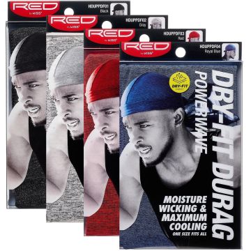Red by Kiss Dry-Fit PowerWave Durags [4 Color Options]