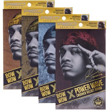 Red Premium Bow Wow X Power Wave Crushed Velvet Durags [6 Color Options]