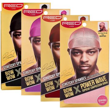 Red by Kiss Bow Wow X Power Wave Spandex Durags [6 Color Options]