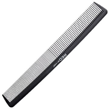 Red by Kiss Professional Carbon Fiber Large Barber Comb Black #CMB31