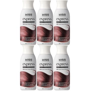 Kiss Express Semi Permanent Hair Color #K99 Jet Black 3.5 oz - 6 Pack